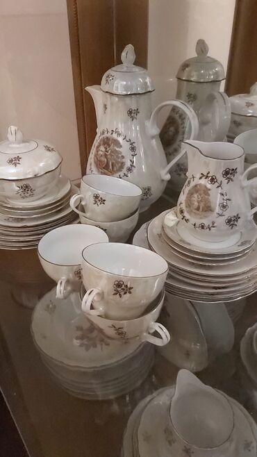 Çay dəstləri və servizlər: Çay dəsti, rəng - Bej, Farfor, Almaniya