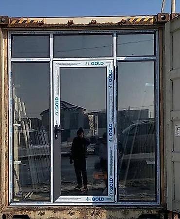 матовое стекло: Двери для домов и квартир, Стеклянная, Двухстворчатая, Со стеклом, цвет - Белый — 2