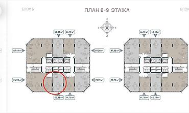 60: Продажа офисов 60 м², Без ремонта, Бизнес центр, 9 этаж — 4