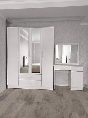 Спальные гарнитуры: Спальный гарнитур, Новый, Шкаф, Тумба, Двуспальная кровать, Кыргызстан, ДСП, Платная доставка, Самовывоз, Бесплатная доставка — 3