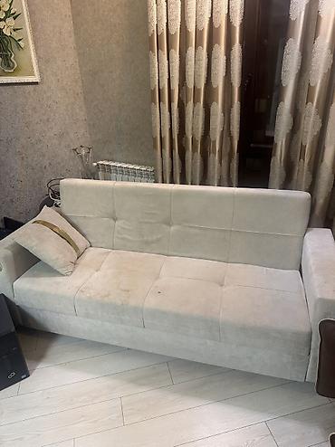 Divanlar: Divan-kravat, İşlənmiş, Açılan, Bazalı, Vеlur parça, Çatdırılma yoxdur — 1