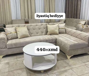 Ev üçün mebel: Künc divan, Vеlur parça