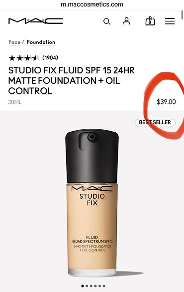 fix: Тональный флюид MAC Studio Fix Fluid SPF 15 Профессиональный тон супер — 3