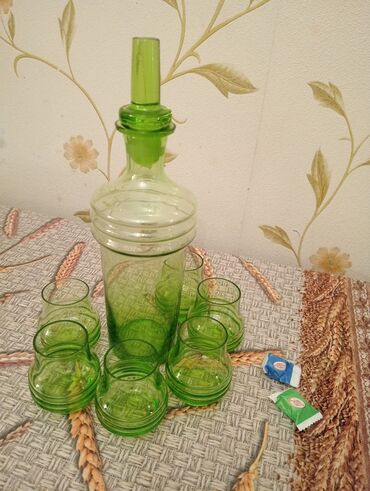 piknik ucun qablar: Rümkalar, rəng - Yaşıl, 6 ədədli dəst