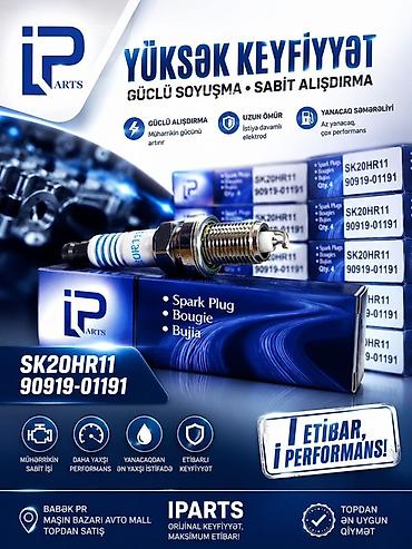 IParts SK20HR11 (90919-01191) şamlar Mühərrik üçün yüksək keyfiyyətli lalafo.az -da IParts SK20HR11 (90919-01191) şamlar Mühərrik üçün yüksək keyfiyyətli