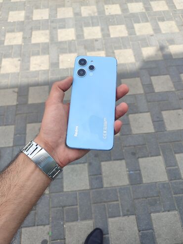 Xiaomi: Xiaomi Redmi 12, 128 GB, rəng - Göy, 
 Düyməli, Barmaq izi, Face ID