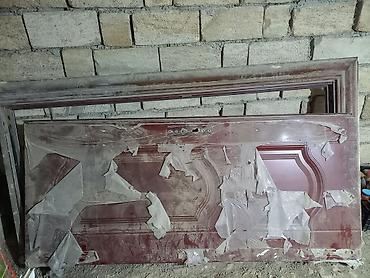dəmir lesa: Metall qapı dəsti - Material: polad/metal qapı lövhəsi - Rəng: tünd — 3