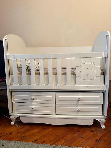 lay lay matras: Uşaq beşiyi – klassik ağ rəngdə, “Ali bebe” yazılı model — 1