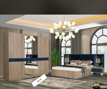 Yataq otağı dəstləri: İkinəfərlik çarpayı, Dolab, Termo, 2 tumba, Azərbaycan, Yeni — 11