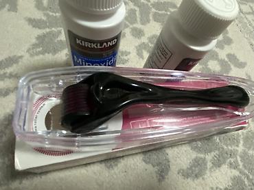 derma roller: Набор для стимуляции роста волос: Kirkland Signature Minoxidil 5% + — 2