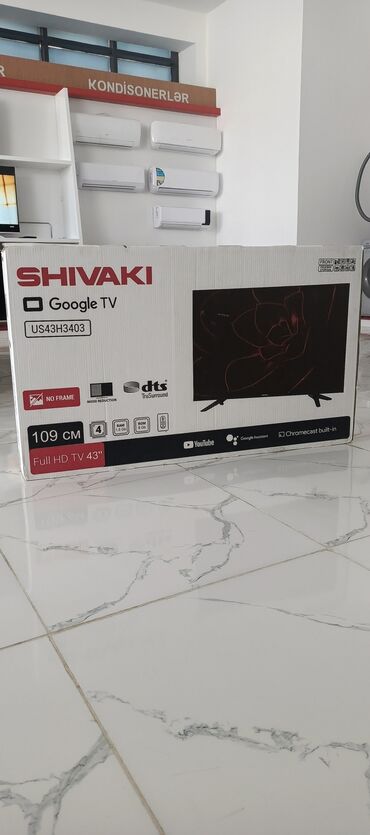 зеркальный телевизор: Yeni Televizor Shivaki Led 43" FHD (1920x1080), Ödənişli çatdırılma