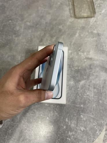 Мобильные телефоны: IPhone 15, Б/у, 256 ГБ, Голубой, Коробка, 82 % — 4