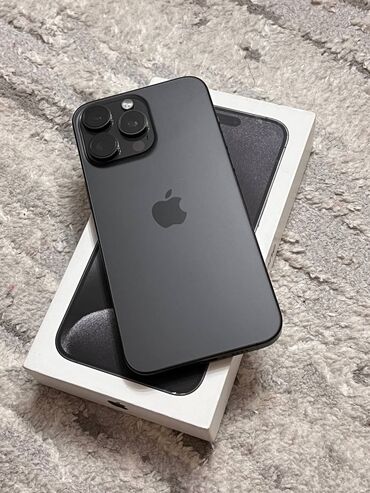 айфон купить в рассрочку: IPhone 15 Pro Max, Б/у, 256 ГБ, Black Titanium, Защитное стекло, Коробка, 87 %