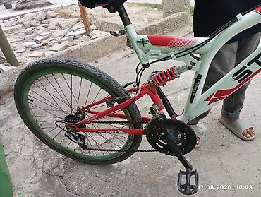 velosiped 26: START markalı dağ velosipedi - Rəng: ağ/qırmızı - Çərçivə — 5