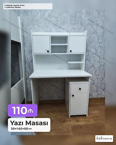 Ev və bağ: Düz masa, Stulsuz, Polkalı, Siyirməli, Sadə laminat — 1