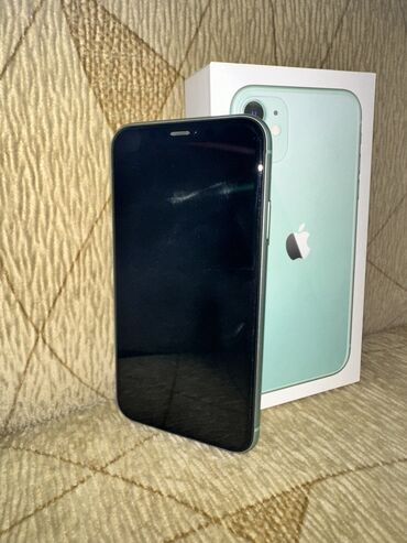 Apple iPhone: IPhone 11, Б/у, 128 ГБ, Зеленый, Коробка, 77 %