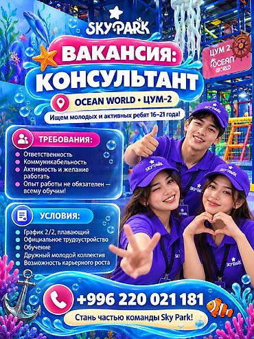 оператор: Вакансия: Консультант парка развлечений Sky Park живущих в центре Sky — 1