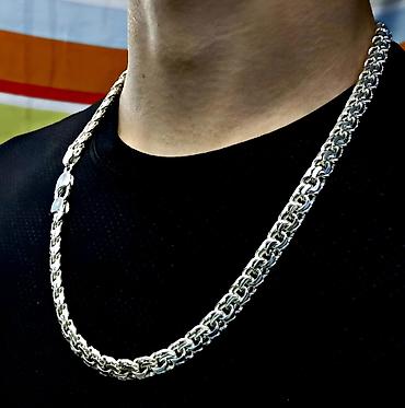Серебряные цепочки: Серебряная цепь 50 гр 58 см плетение Бисмарк Серебряные цепи и — 12