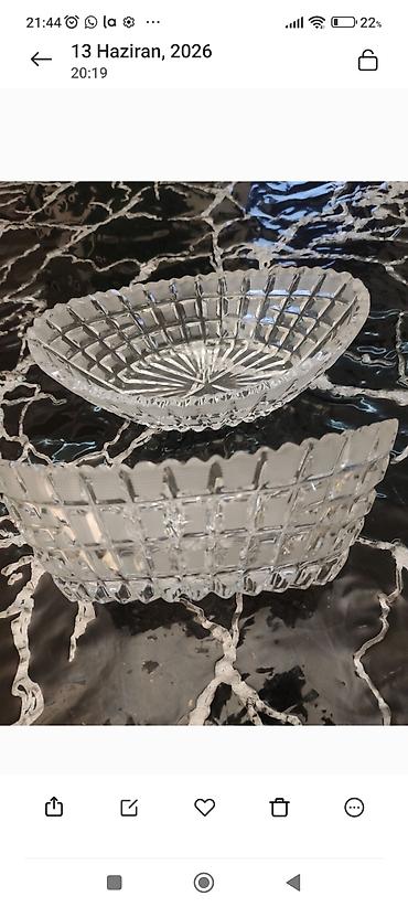Tort və şiriniyyat qabı, Xrustal