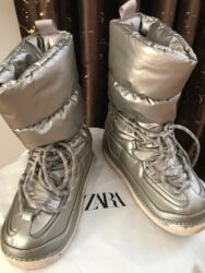Uqqilər: ZARA gümüşü rəngdə qış botları Bir defe geyilmiş.Dar olduğu için