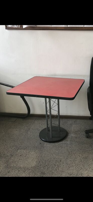 нержавейка столы бу: Стол, цвет - Красный, Б/у