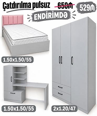 dolab gence: Uşaq/yeniyetmə otağı üçün komplekt mebel dəsti Komplekt tərkibi: - — 1