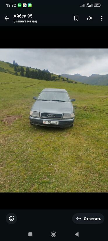 колонки для дома: Седан Audi 100 светло-серого цвета, классический представитель