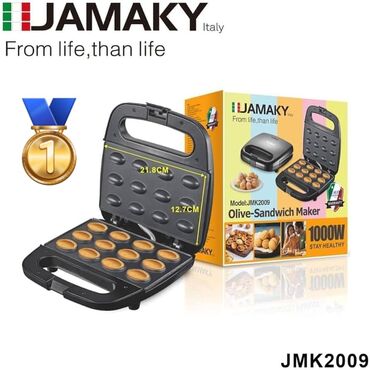 Кухонные вытяжки: JAMAKY Italy JMK2009 Olive-Sandwich Maker - Güc: 1000W - Model