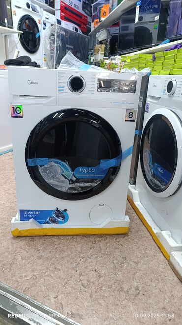 Стиральные машины: Стиральная машина Midea, Новый, Автомат, До 9 кг, Компактная — 4