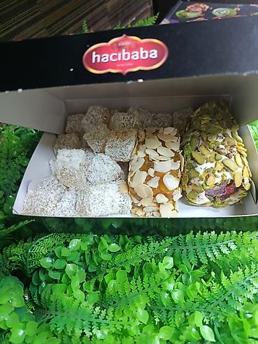 Кондитерские изделия, сладости: Турецкие сладости Hacıbaba - Лукум ассорти в фирменной коробке — 1