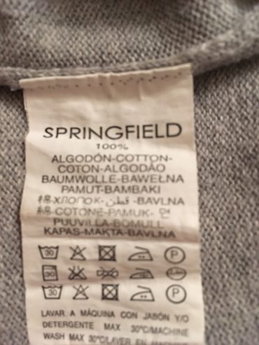 Džemperi: Original Springfield džemper, kao nov, 100% cotton, svetlo sivi sa — 4