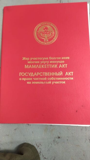 продается орошаемая земля в жайылско районе алтыр будёновка 5 40 гектар цена договорная с довой проблем нету оформление сразу: 4 соток, Для строительства, Красная книга, Тех паспорт