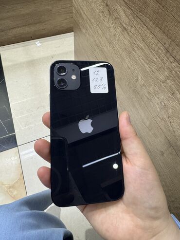 Apple iPhone: IPhone 12, Б/у, 128 ГБ, Jet Black, 86 %