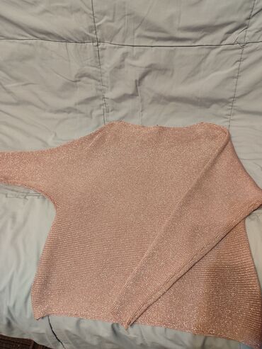 женские кофты топ: Женская кофточка с люрексом,пыльно-розовый цвет, 44р, цельнокроеные
