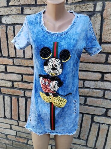 bež haljine: S (EU 36), color - Blue, Short sleeves