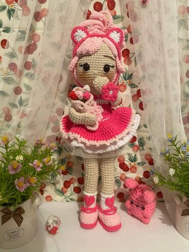 заказать повязку наруто: Кукла Sakura ручной работы. Двигаются руки. Снимается ободок, платье и