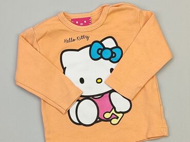 pomarańczowa bluzka dla dziewczynki: Bluzka, 6-9 m, stan - Dobry