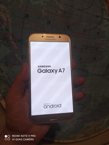 Samsung: Samsung Galaxy A7 2017, 32 GB, rəng - Qızılı, Sensor, Barmaq izi, İki sim kartlı
