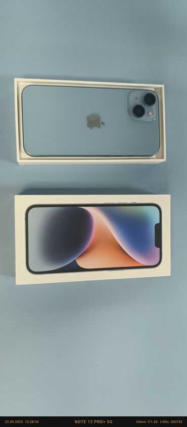 телефон 14 про: IPhone 14, Новый, 256 ГБ, Sierra Blue, Чехол, Кабель, Коробка, 100 %