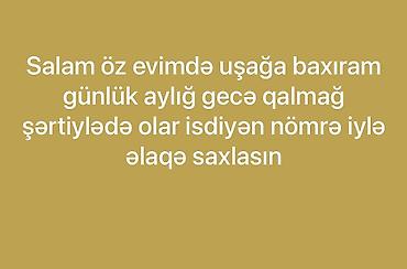 Uşaq baxımı xidməti – ev şəraitində - Öz evimdə peşəkar nəzarət və