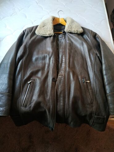 секонд хенд кожаные куртки: Куртка 4XL, цвет - Коричневый
