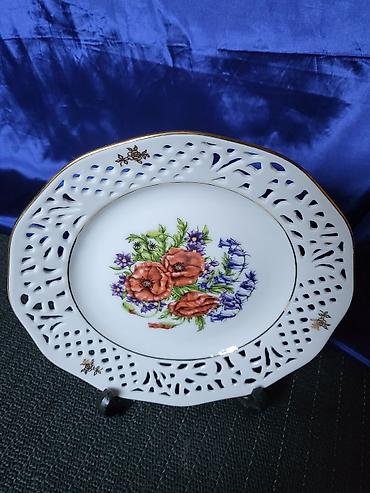 Ostali kućni dekor: Dekorativni tanjir Schummann Zapadna Nemacka 1981g+ Porcelanski — 2