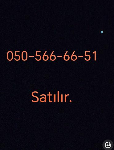 operatör: Nömrə: 050-566-66-51 Xüsusiyyətlər: - Operatordan asılı olmayaraq — 1