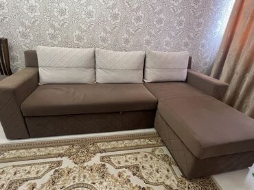 диван россия: Угловой диван, цвет - Коричневый, Б/у