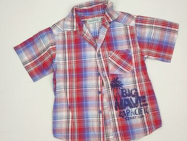 koszula pin up: Shirt 4-5 years, condition - Perfect, pattern - Cell, color - Red