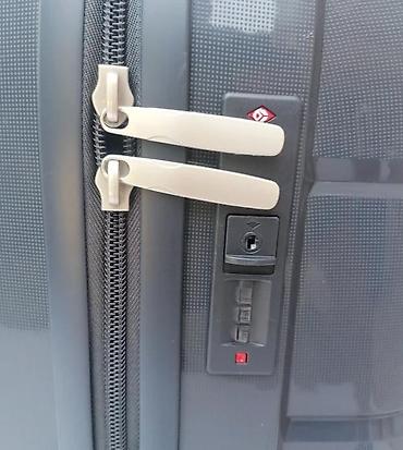 Putni koferi i torbe: Tvrdi kofer na točkiće – tamnosiva boja - Materijal: čvrsta ABS/PC — 8