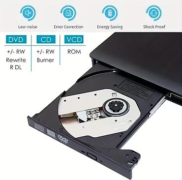 USB 3.0 Xarici DVD‑RW yazıcı/oxuyucu - Funksiyalar: DVD və CD