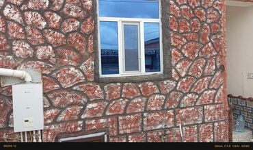 Fasad işləri: Fasad və həyət üçün dekorativ suvaq və daş görünümlü üzlük xidməti - — 2