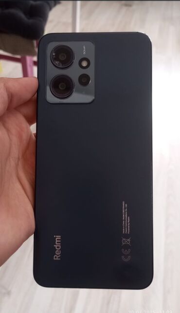 мобильный телефон самсунг: Redmi, Redmi Note 12, 128 ГБ, цвет - Черный