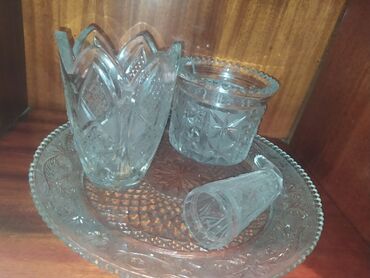 Digər ev dekoru: Xrustal dest, 7 eded qedim mehsul var, hamisi bir yerde 45azn, qiymet